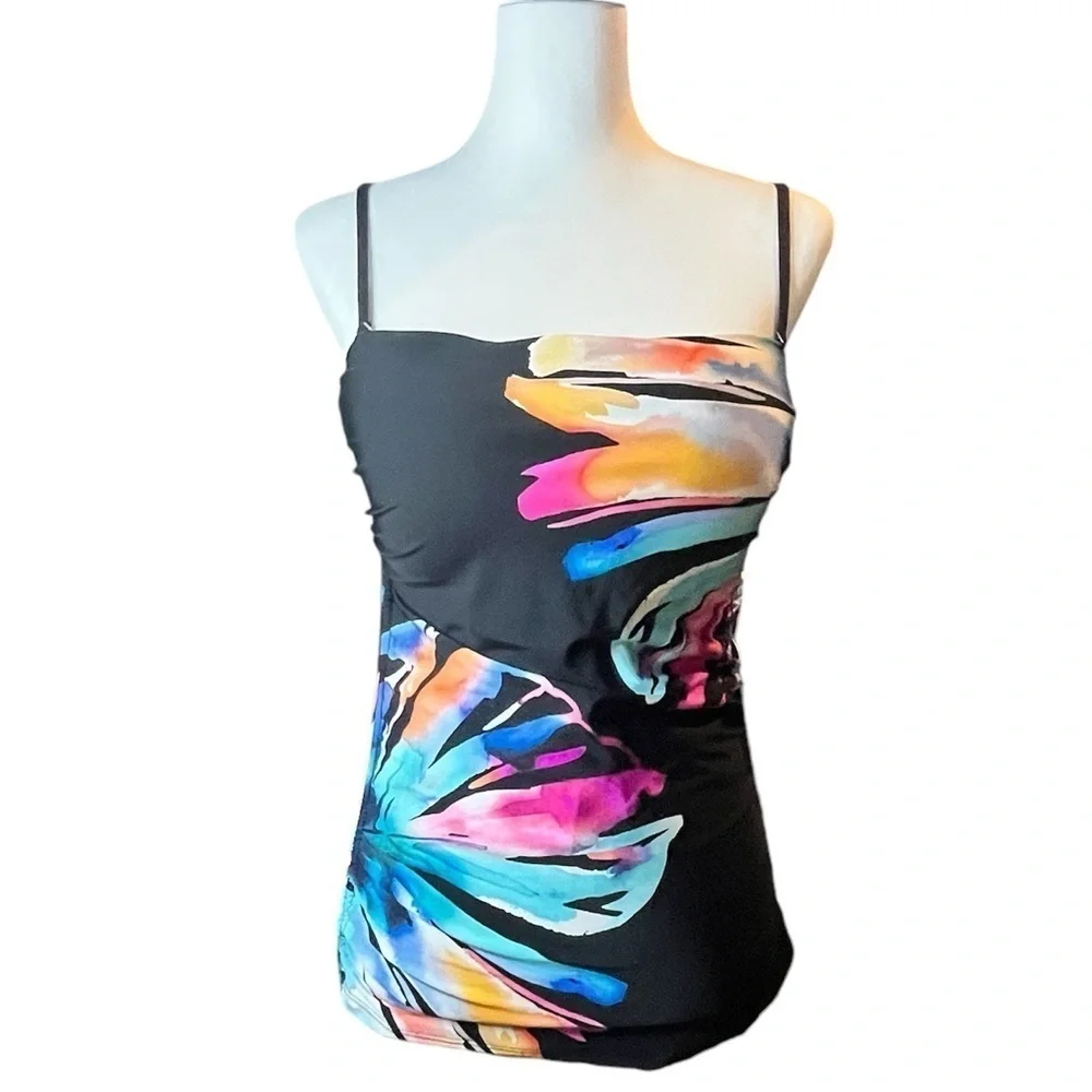 La Blanca Women’s Standard Bandeau Tankini Top, Size 14